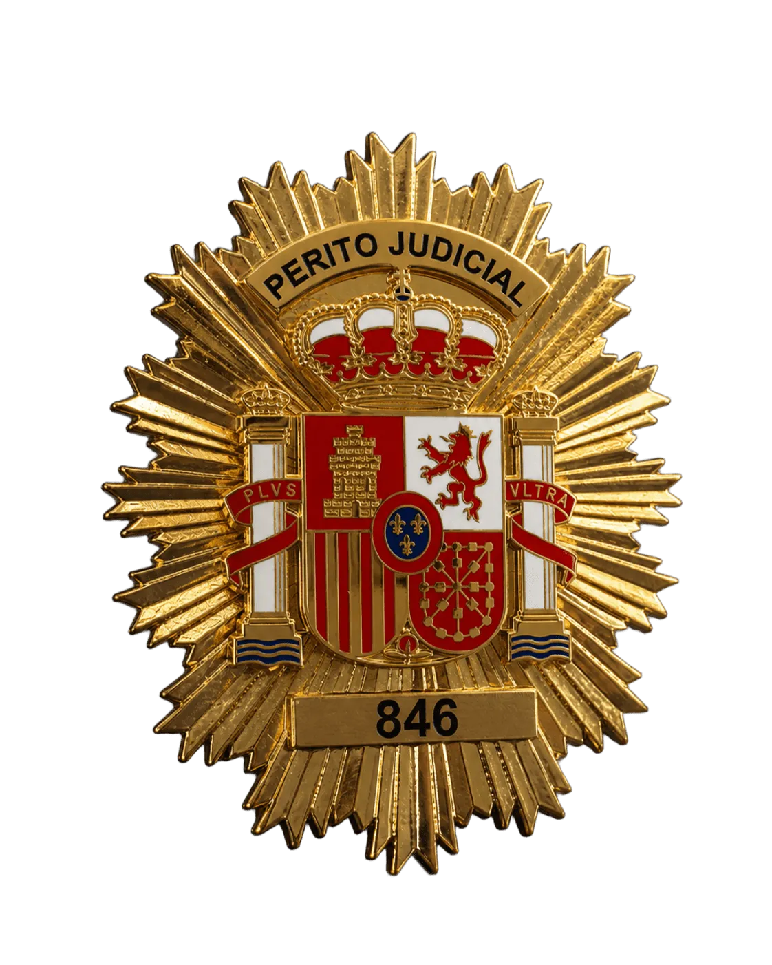 Placa de acreditación profesional como Perito Judicial